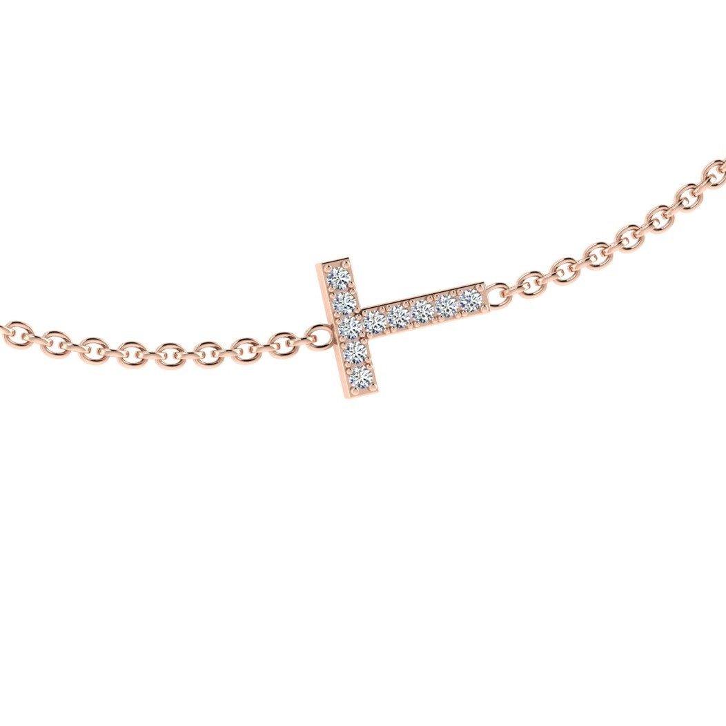 Diamond Initial Charm Bracelet - Thenetjeweler