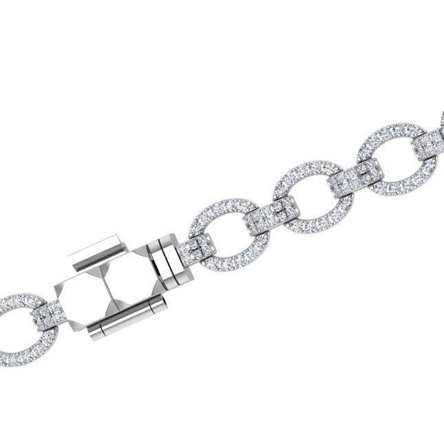 Diamond Link Bracelet 18K Gold (1.80 ct. tw) - Thenetjeweler