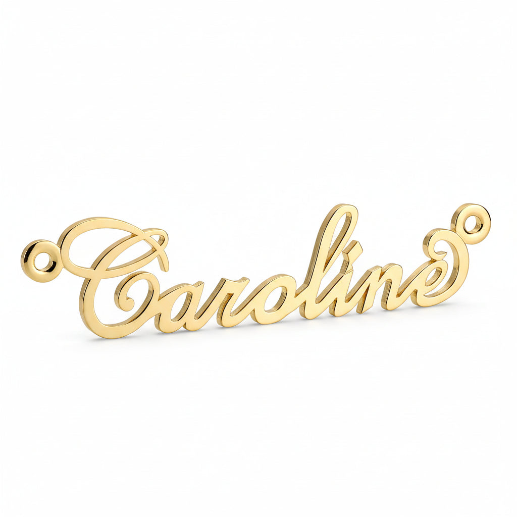 Personalized Name Necklace Caroline 14K Yellow Gold - Thenetjeweler