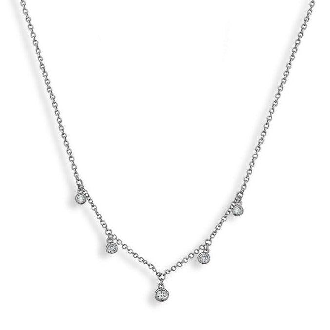 5 Dangling Diamonds Necklace - Thenetjeweler