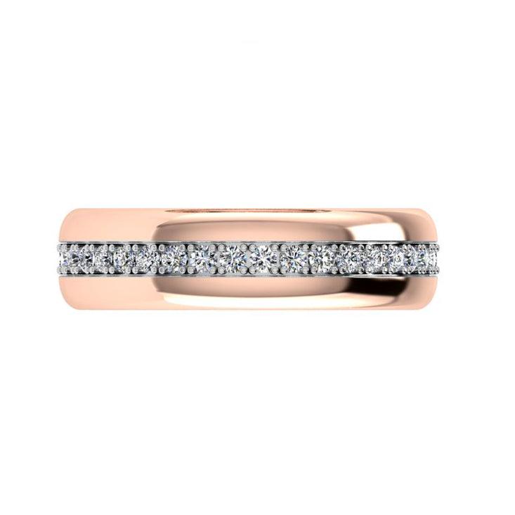 Diamond Wedding Band Rose Gold - Thenetjeweler