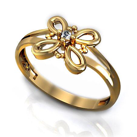 Small Diamond Ring Gold - Thenetjeweler
