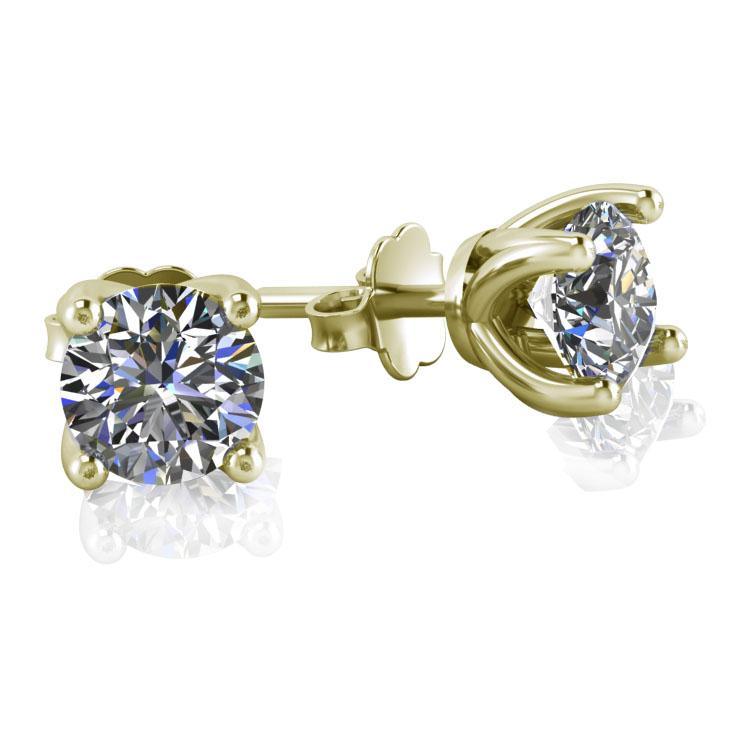 Moissanite Stud Earrings Gold - Thenetjeweler