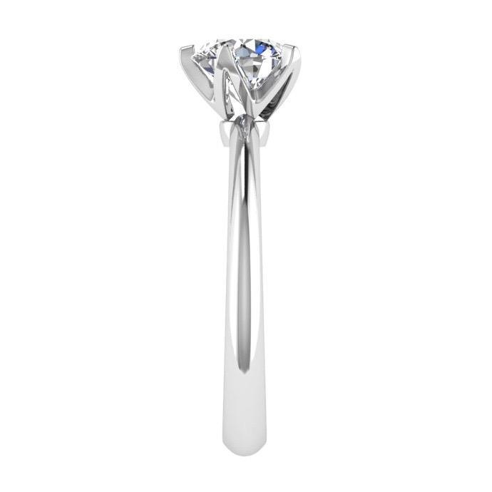 5 Prong Solitaire Diamond Engagement Ring 18K Gold - Thenetjeweler