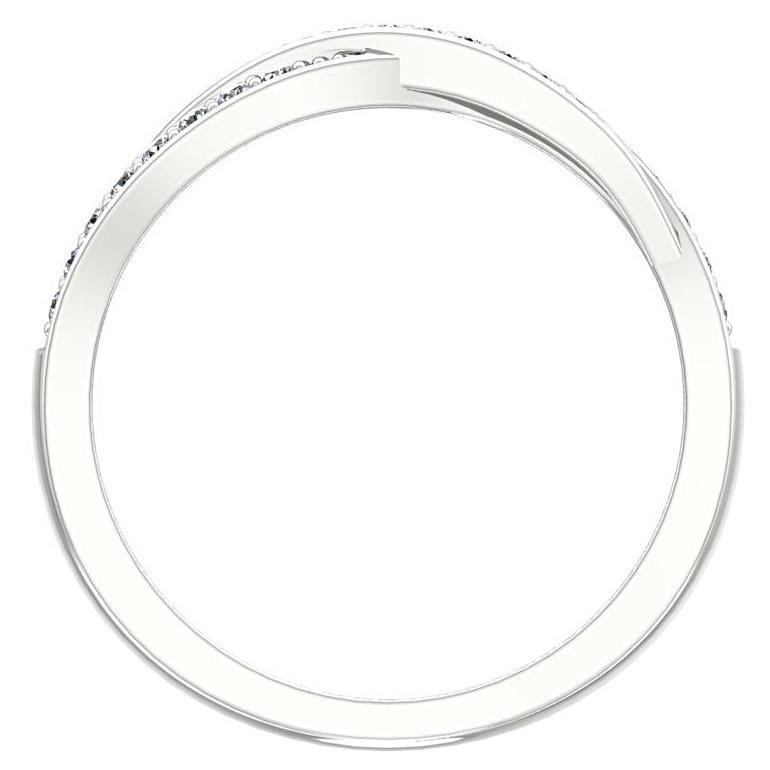 Twisted Diamond Ring 14K White Gold - Thenetjeweler