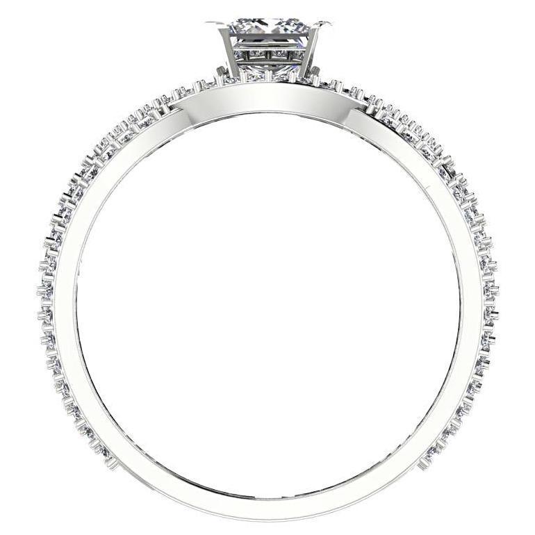 Princess Diamond Twisted Ring - Thenetjeweler