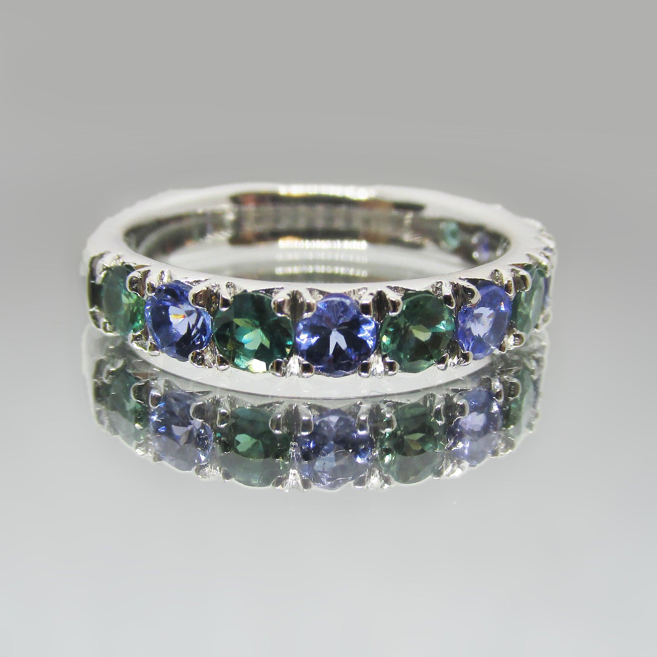 Half Eternity Gemstone Ring - Thenetjeweler