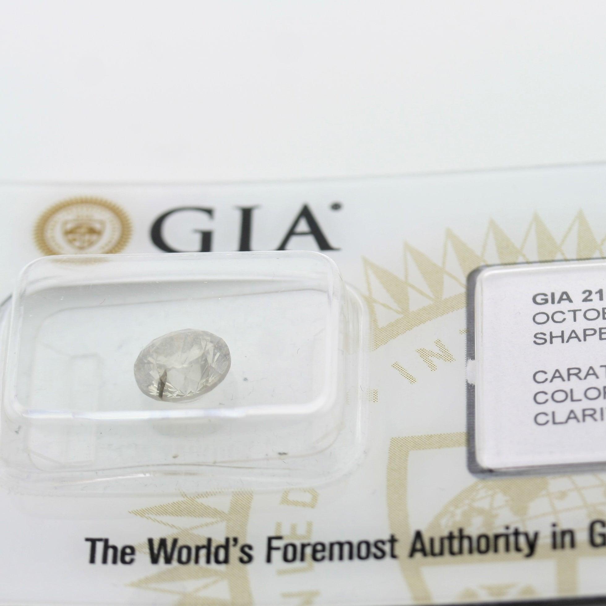 GIA Graded Round Fancy Champagne Diamond 1.59 Carat, I1 Clarity (2181802916) - Thenetjeweler