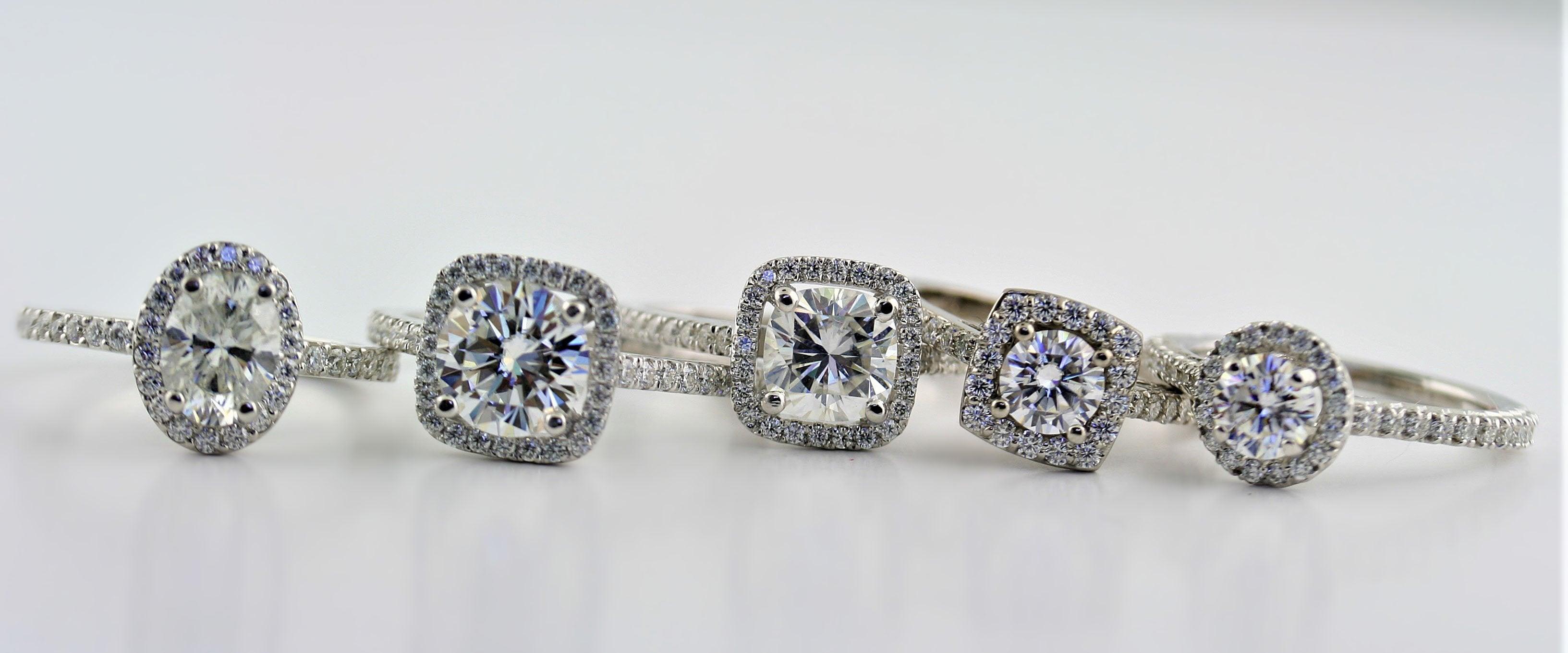 Cushion Cut Halo Moissanite Engagement Ring - Thenetjeweler