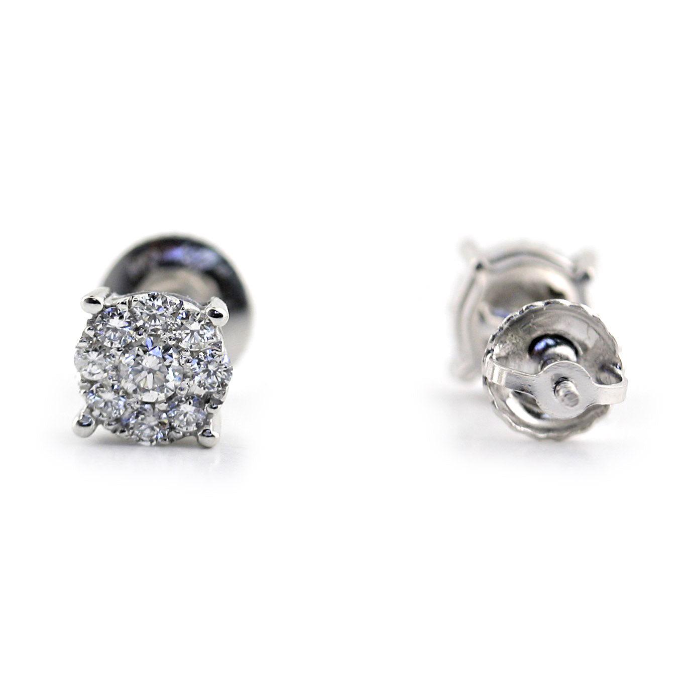 Illusion Diamond Stud Earrings 0.50 ct. tw - Thenetjeweler