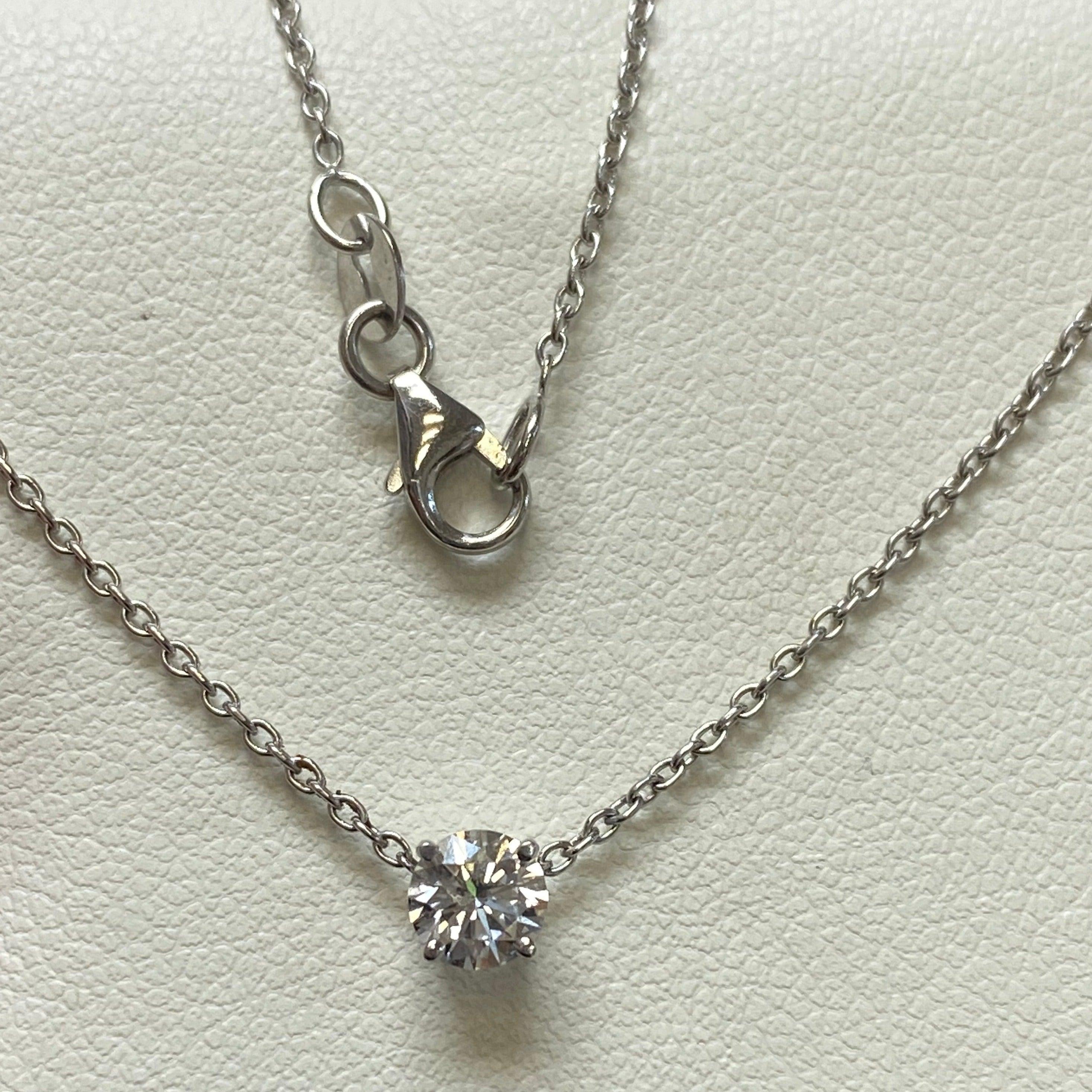 0.35 CT LAB DIAMOND SOLITAIRE PENDANT - Thenetjeweler