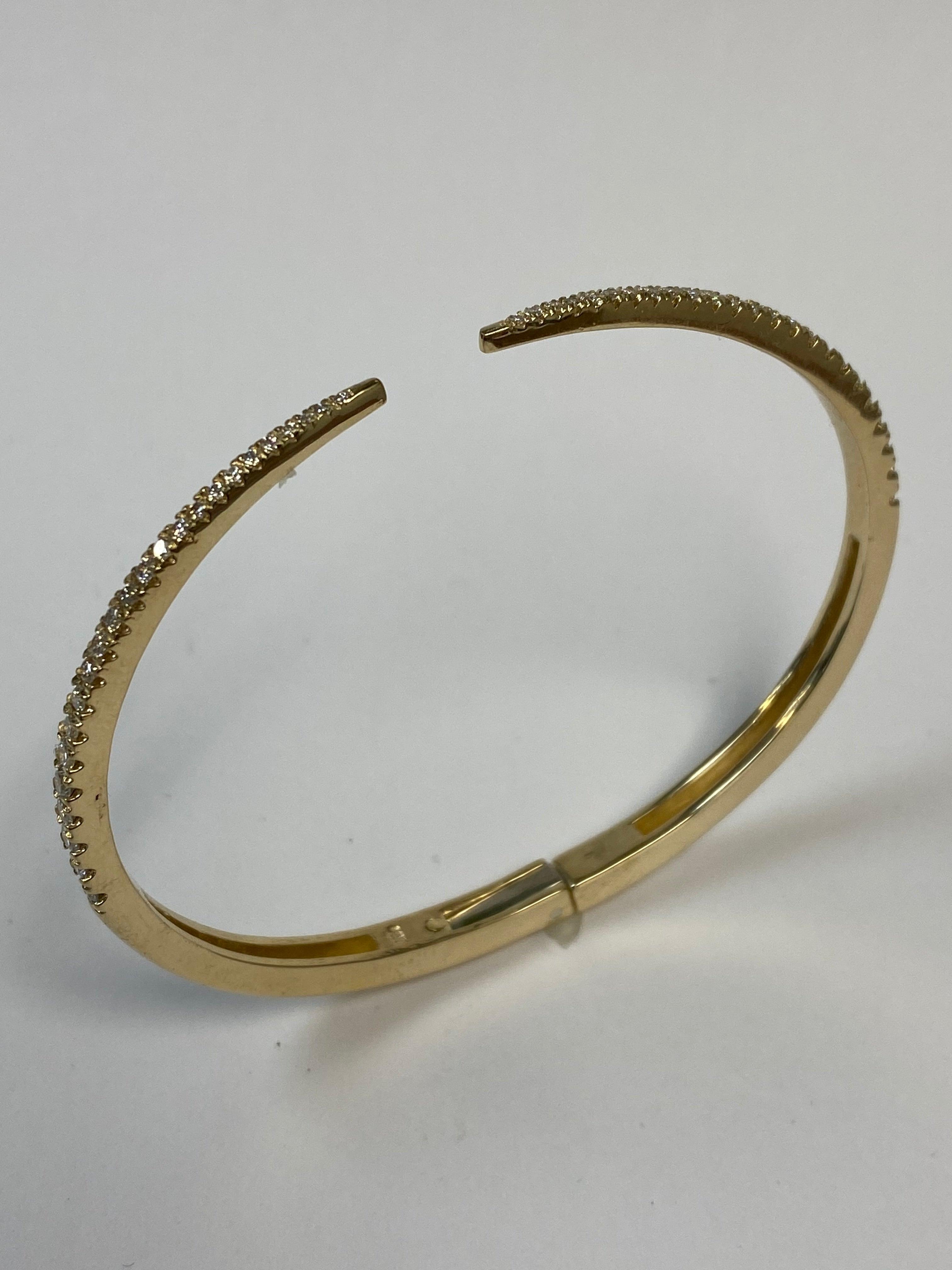 Open Diamond Claw Cuff Bangle - Thenetjeweler