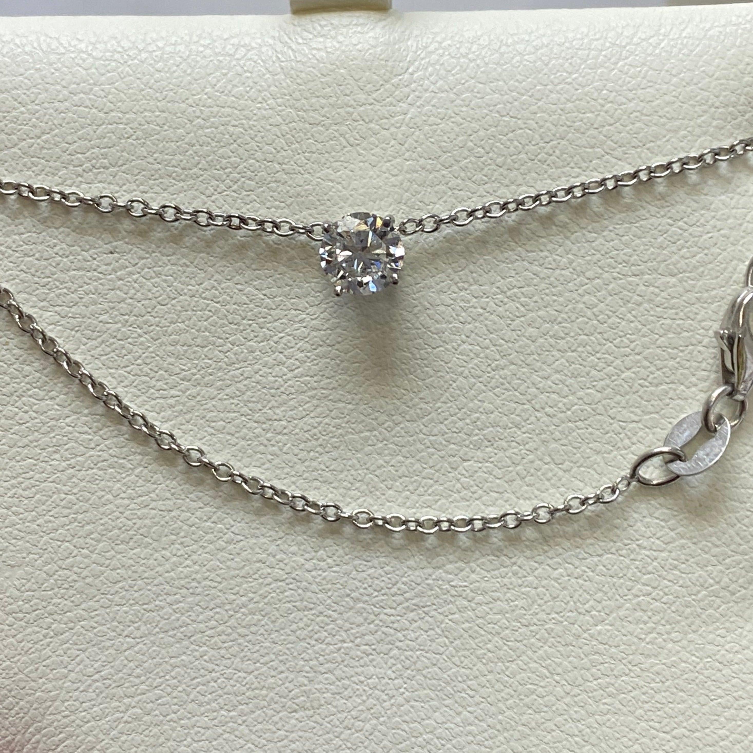 0.50 CT LAB DIAMOND SOLITAIRE PENDANT - Thenetjeweler