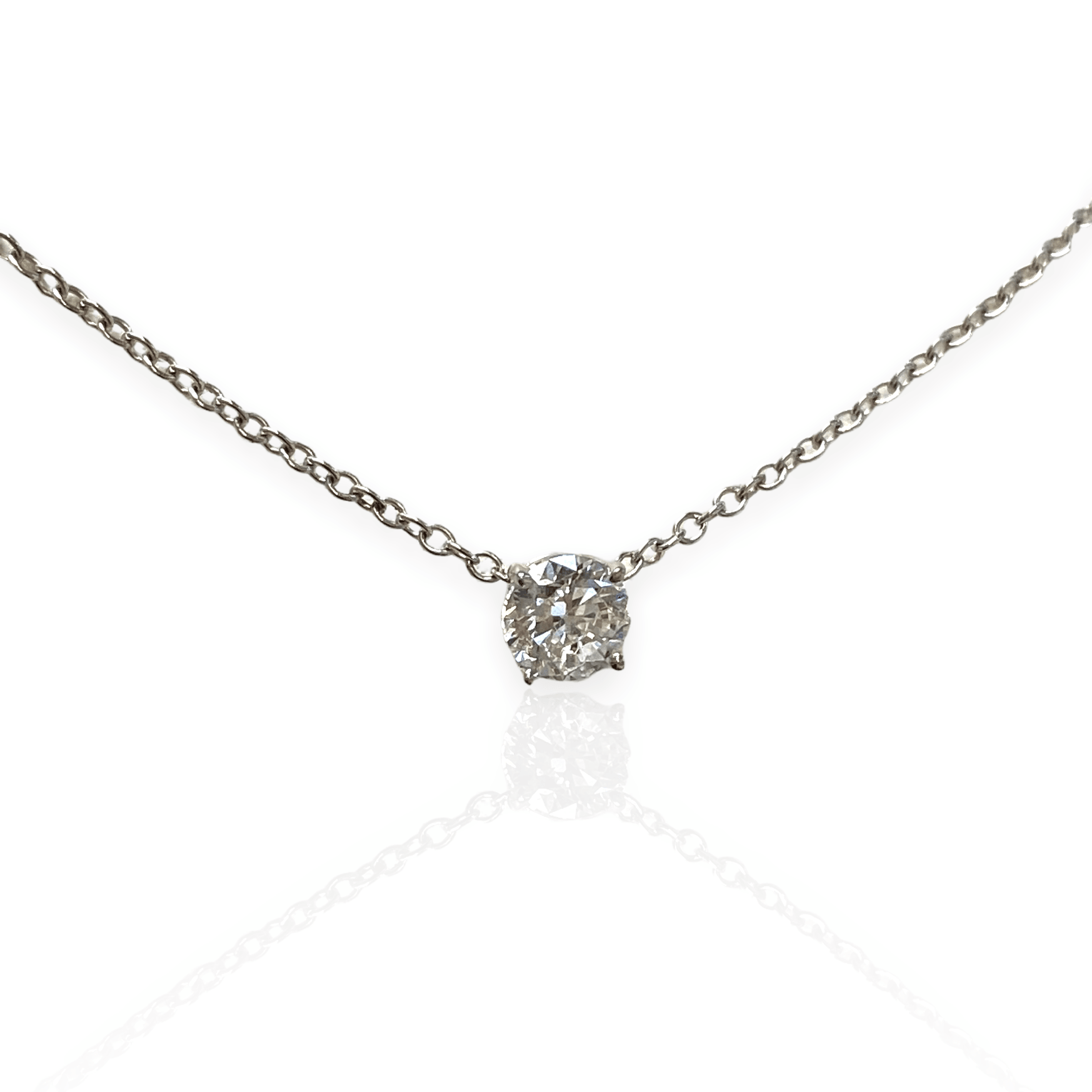 0.50 CT LAB DIAMOND SOLITAIRE PENDANT - Thenetjeweler