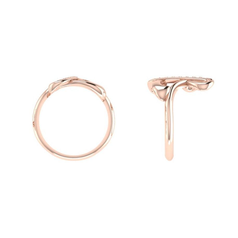 Diamond Initial Ring - Thenetjeweler