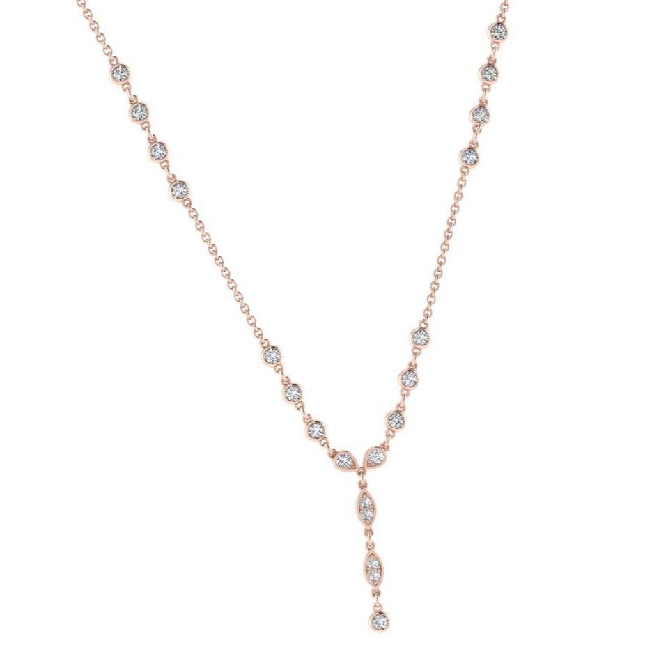 Diamond Drop Dangle Necklace - Thenetjeweler