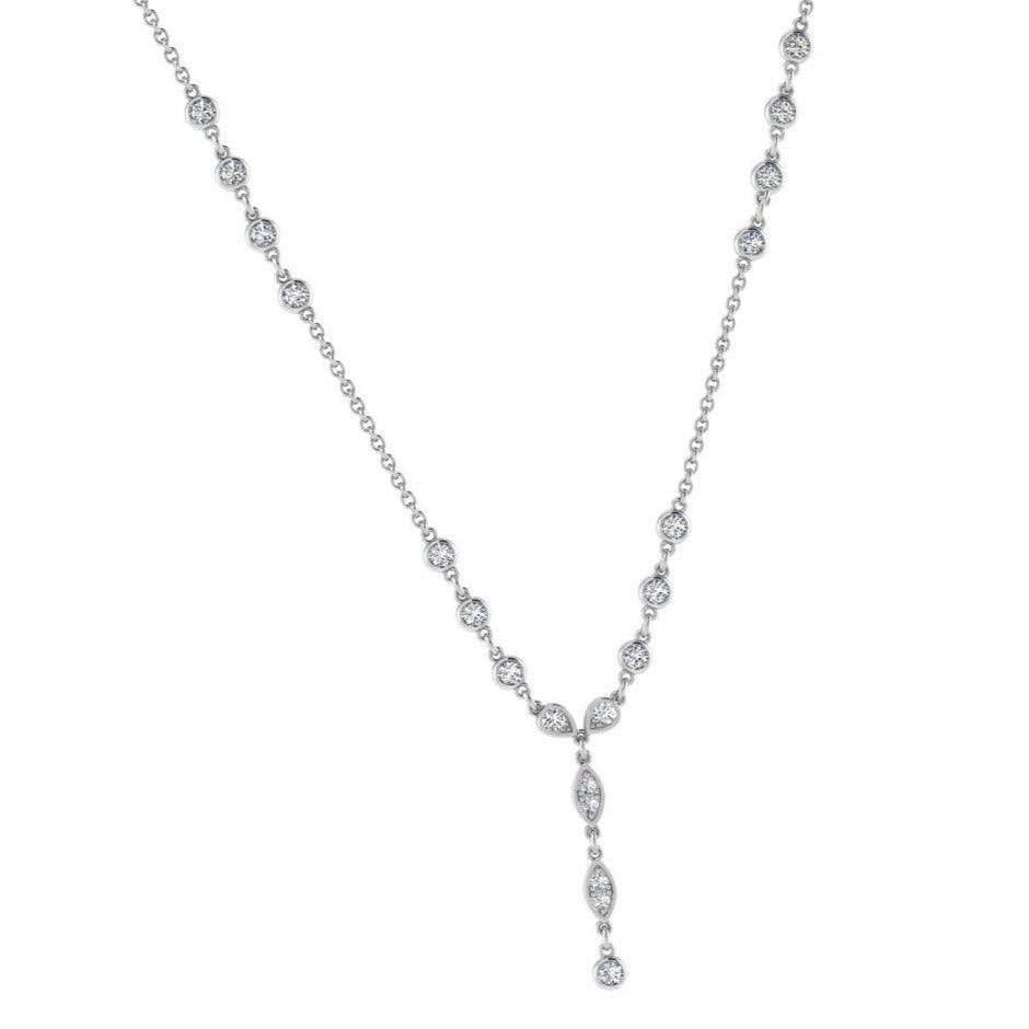 Diamond Drop Dangle Necklace - Thenetjeweler