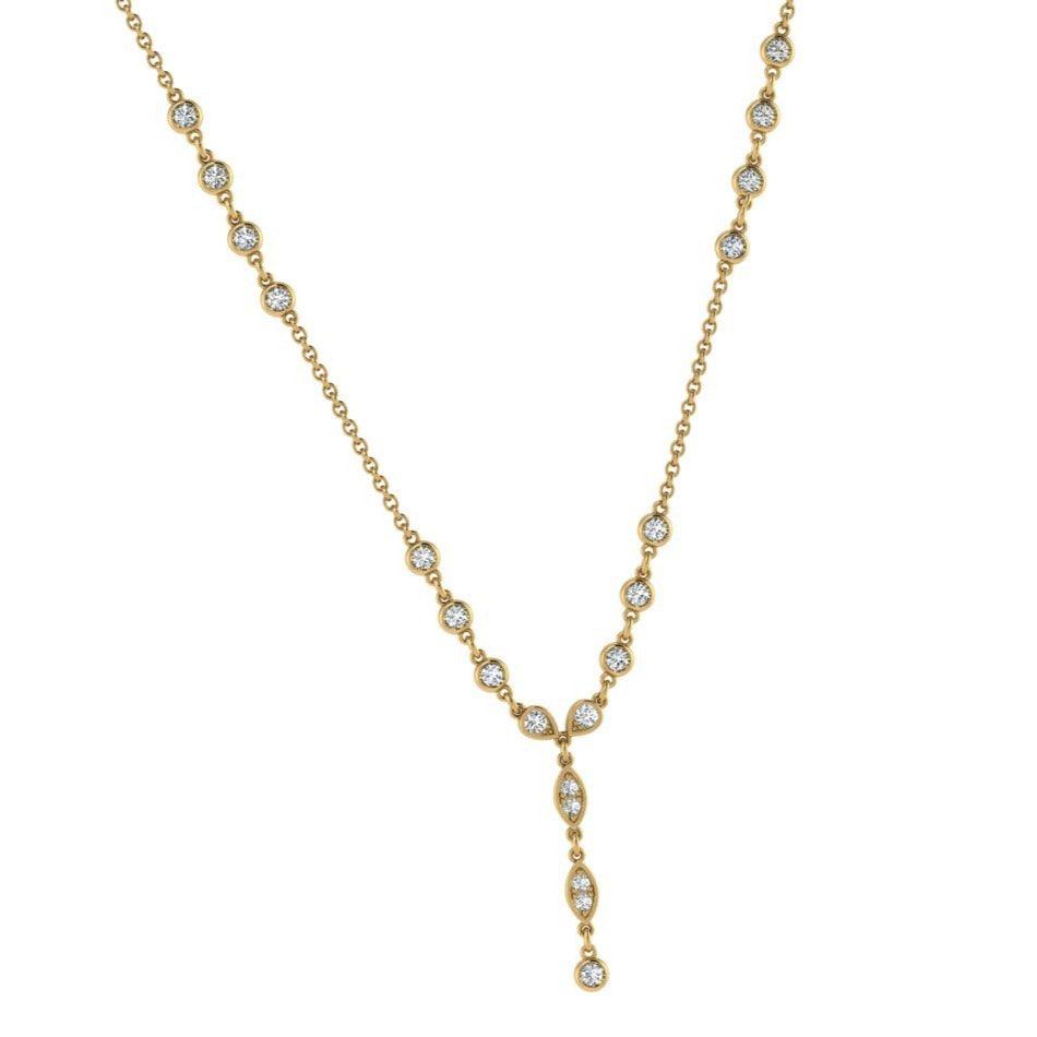 Diamond Drop Dangle Necklace - Thenetjeweler