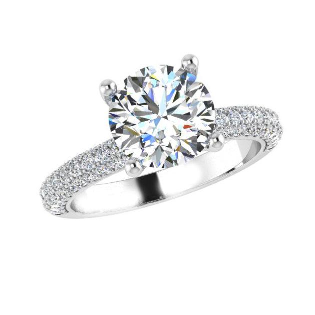 Diamond Engagement Ring with Side Stones (0.60 ct.tw) - Thenetjeweler