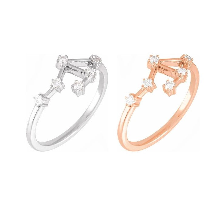 LIBRA Diamond Zodiac Engagement Ring - Thenetjeweler