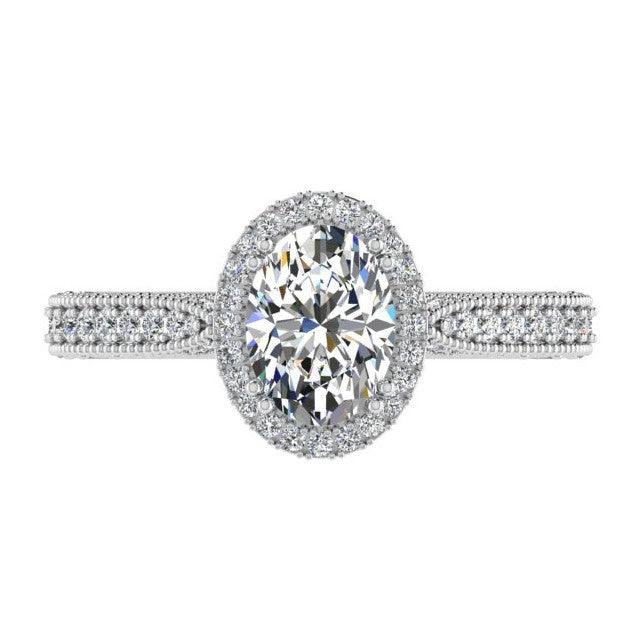 Milgrain Diamond Engagement Ring 18K Gold (0.36 CTW) - Thenetjeweler