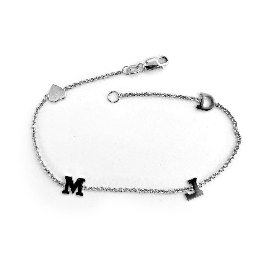 Personalized Letter Charm Bracelet - Thenetjeweler