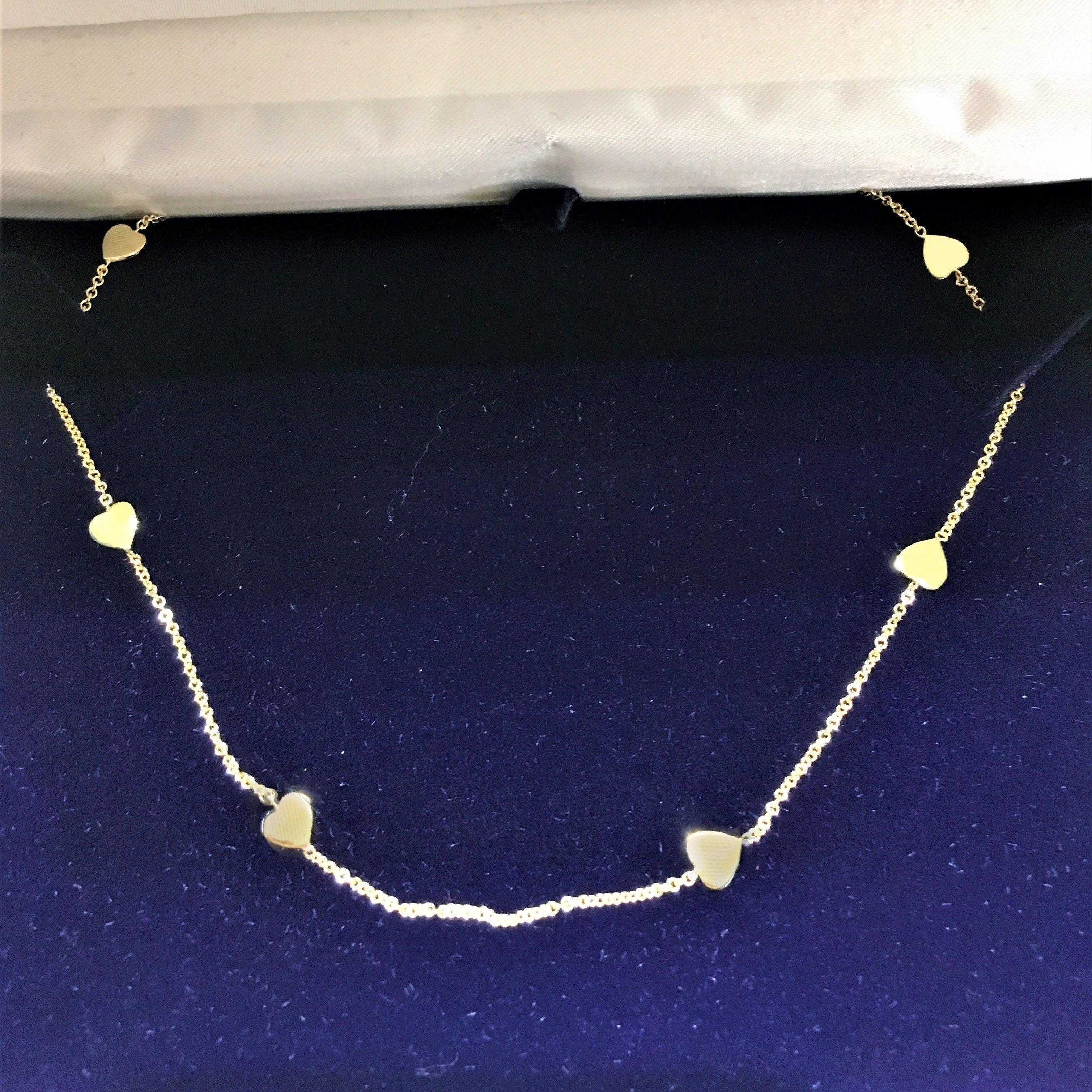Heart Charm Necklace 14K Yellow Gold - Thenetjeweler