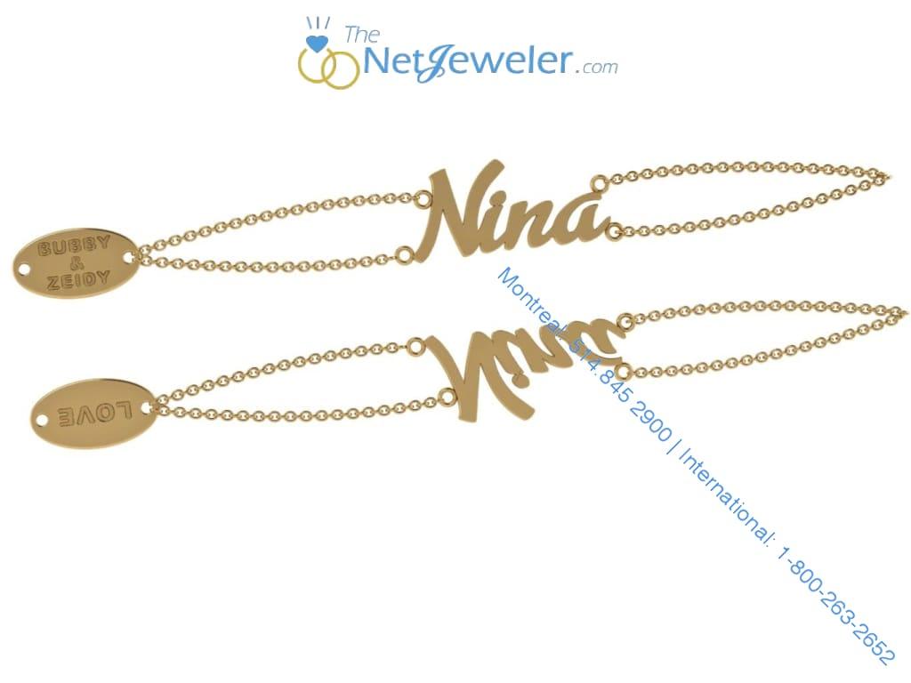 "Nina" Personalized Name Bracelet 10K Gold - Thenetjeweler