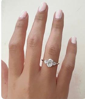 Oval Diamond Engagement Ring - Thenetjeweler