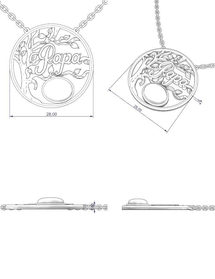 Tree Branch Papa Pendant - Thenetjeweler