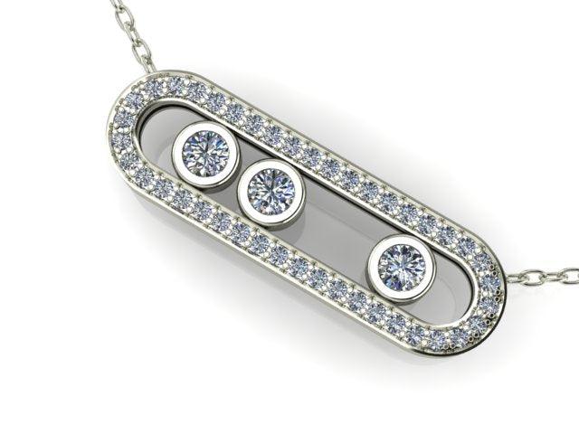 Diamond Pendant Necklace 14K 0.36ct - Thenetjeweler