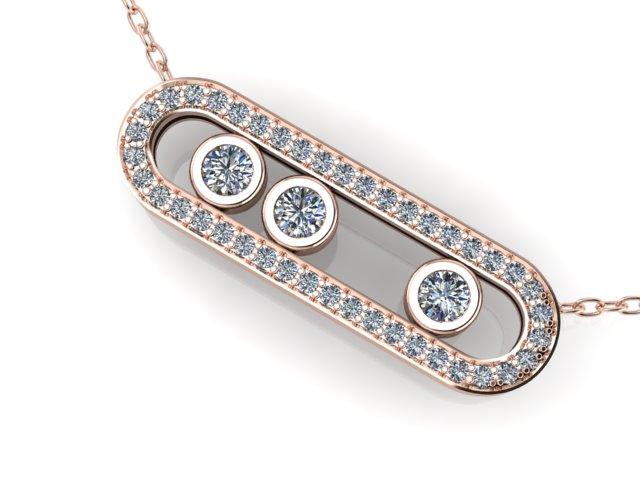 Diamond Pendant Necklace 14K 0.36ct - Thenetjeweler