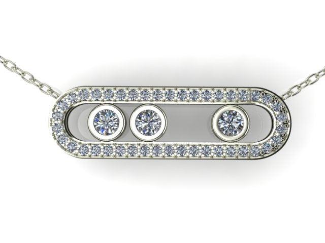 Diamond Pendant Necklace 14K 0.36ct - Thenetjeweler