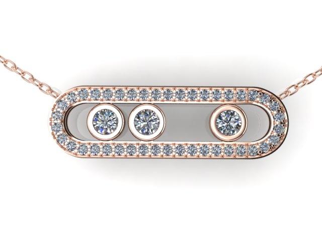 Diamond Pendant Necklace 14K 0.36ct - Thenetjeweler