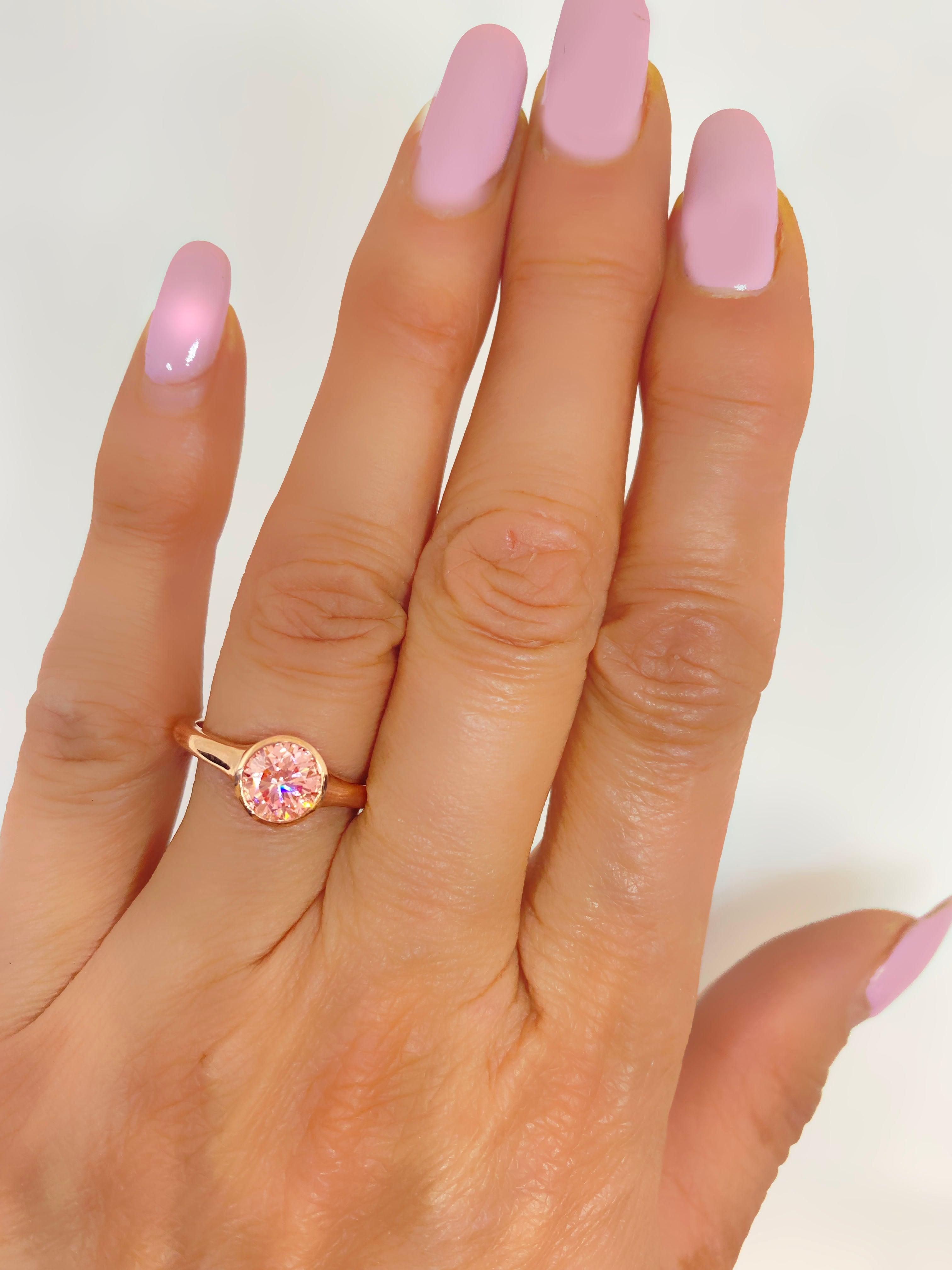 Pink Diamond Rose Gold Ring - Thenetjeweler