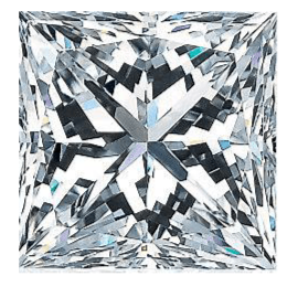 Natural Princess cut Diamond 1.70C. H SI2 - Thenetjeweler