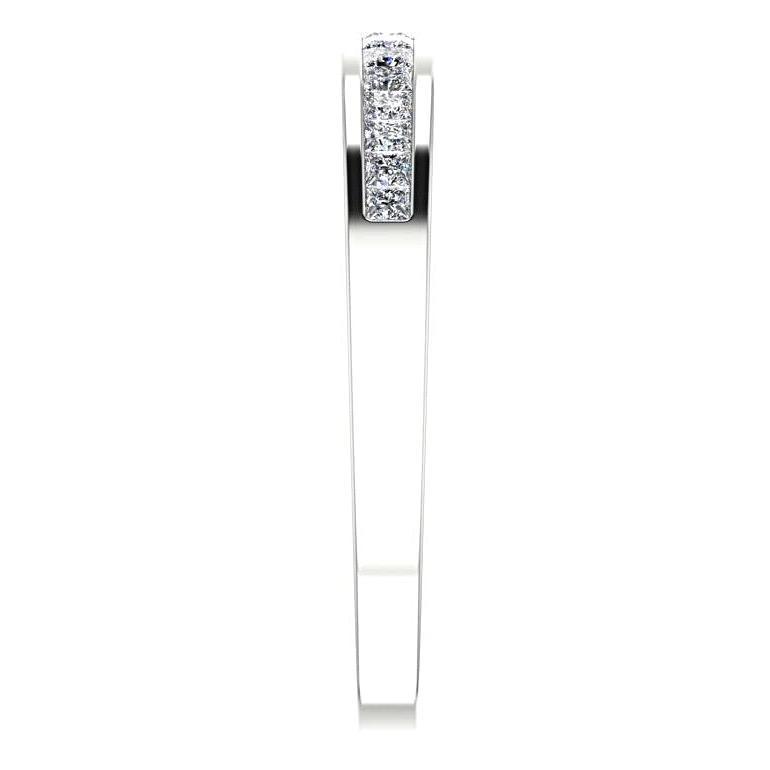 Princess Diamonds Semi Eternity Ring 14K White Gold - Thenetjeweler