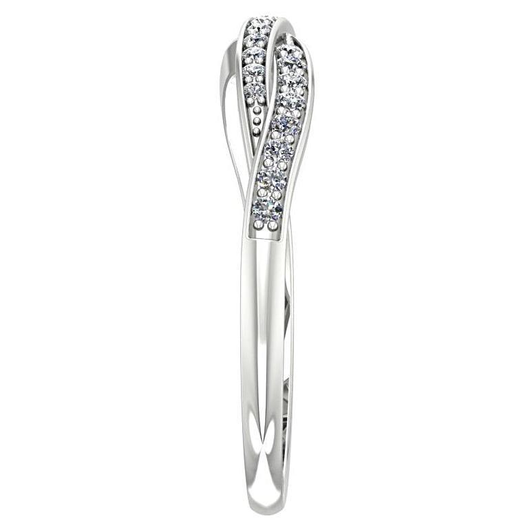 Twisted Diamond Ring 14K White Gold - Thenetjeweler