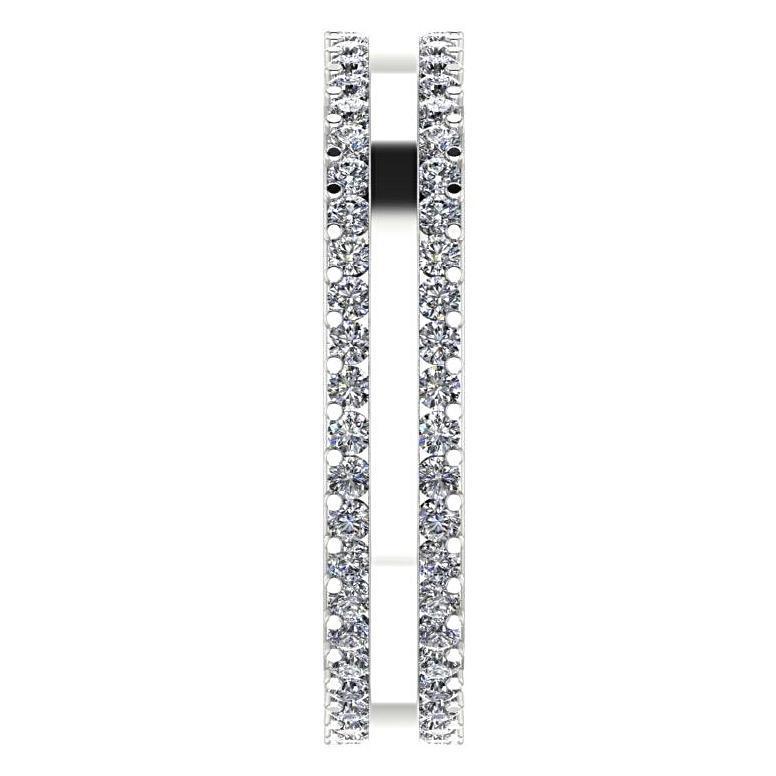 Three Row Diamond Eternity Ring Band 18K Gold (0.79 ct. tw.) - Thenetjeweler