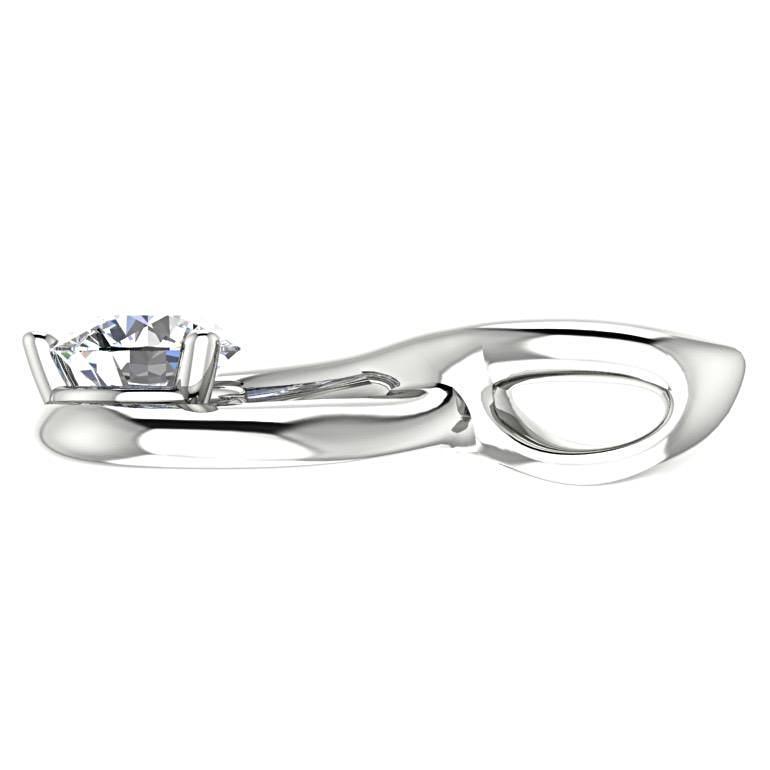 Oval Pendant with Diamond 14K White Gold - Thenetjeweler