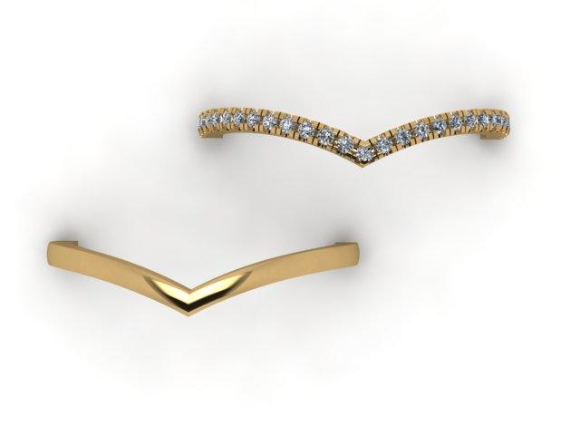 Diamond Stackable Chevron Rings V Shape - Thenetjeweler