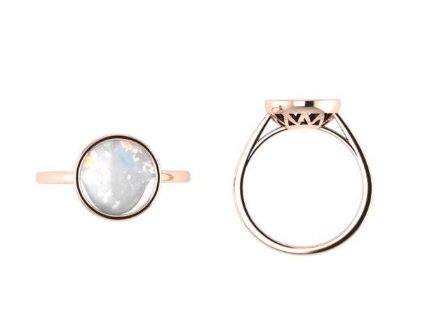Opal Solitaire Ring 14k - Thenetjeweler