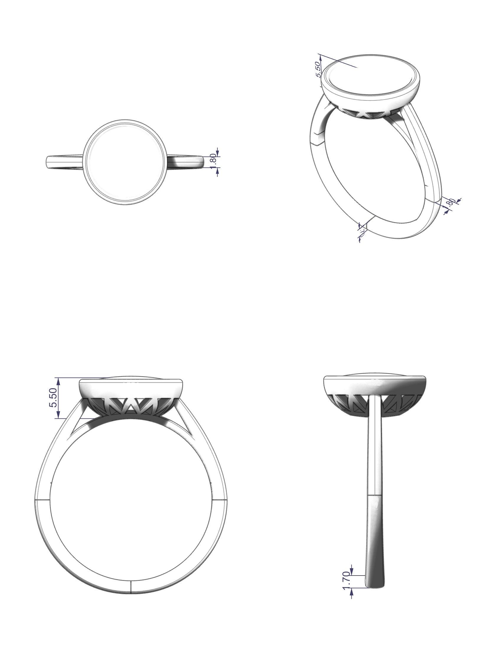 Opal Solitaire Ring 14k - Thenetjeweler