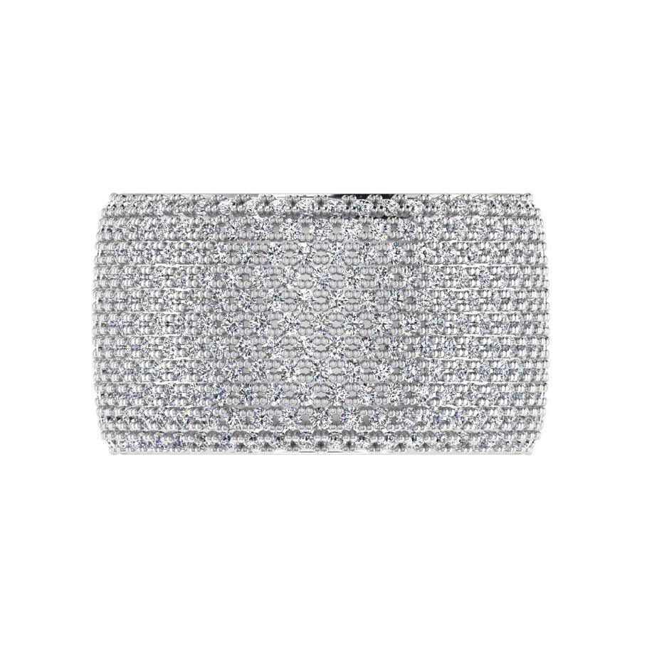 Wide Band Pave Diamond Ring 18K Gold (2.30 ct. tw) - Thenetjeweler