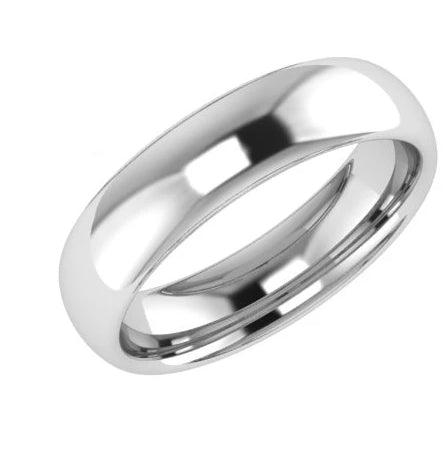 5mm Wedding Band Ring White Gold - Thenetjeweler