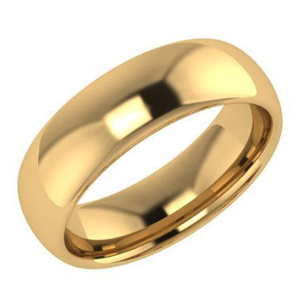 6mm Comfort Fit Wedding Ring Yellow Gold - Thenetjeweler