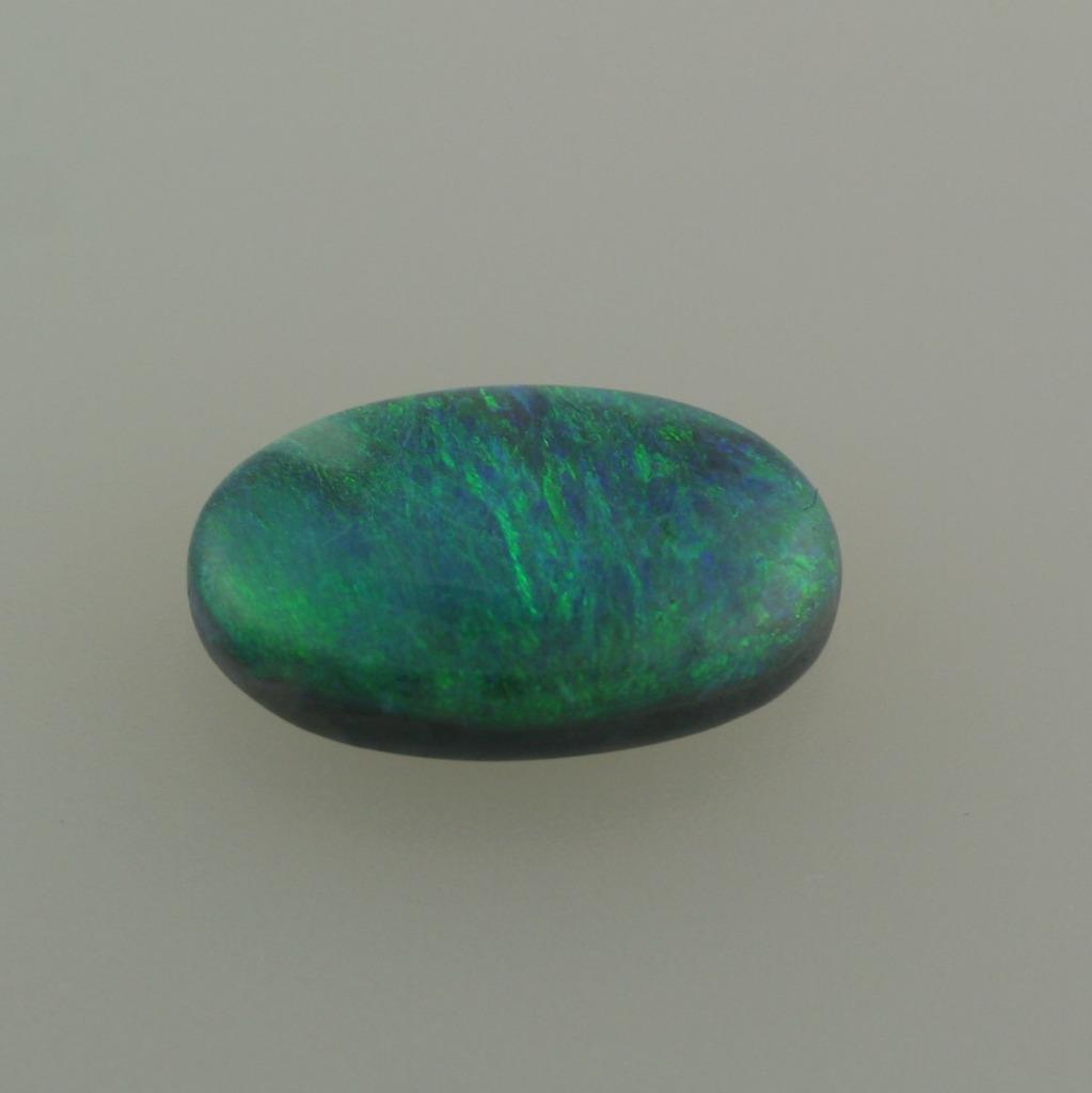 Black Opal Cabochon 9.40 carats Brightness 4 - Thenetjeweler