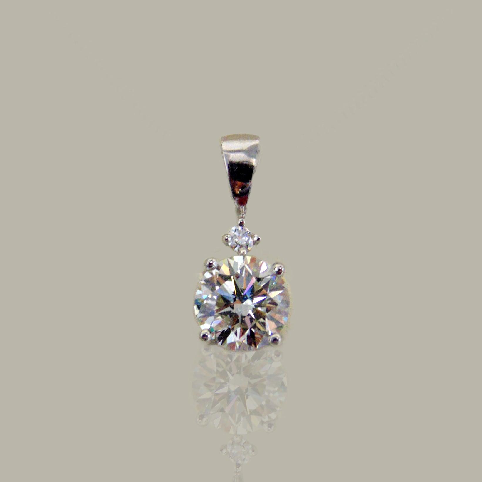 1 carat Diamond Solitaire Necklace - Thenetjeweler