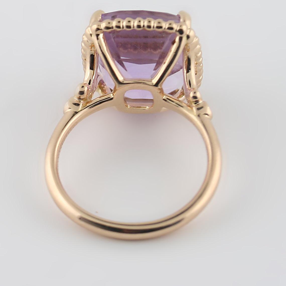 Tiffany Sparklers Amethyst Cocktail Ring 18K Rose Gold - Thenetjeweler