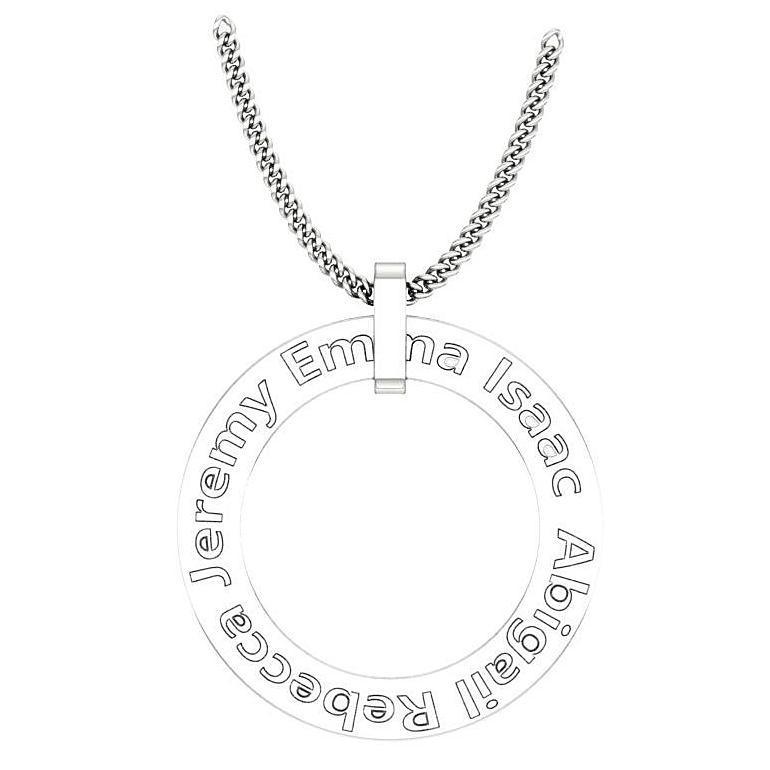 Personalized Circle Name Pendant Necklace - Thenetjeweler